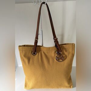 Michael Kors Jet Set Yellow Denim Tote Bag Shoulder bag